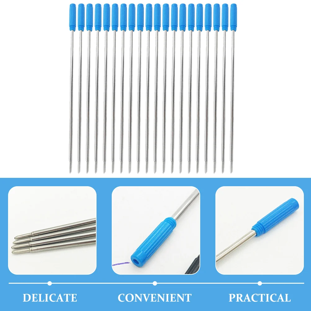 20 Pcs Ball Pen Refill General-purpose Writing Refills for Dedicated Clear Smooth