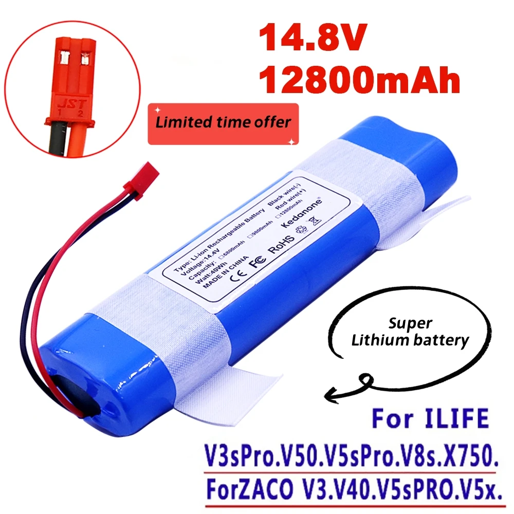 

Upgrade Your Robot Vacuum Cleaner with 14.8V 6800mAh Lithium Battery Pack for ILIFE V5 V5s V50 V3 DF45 DF43 plus v3s pro