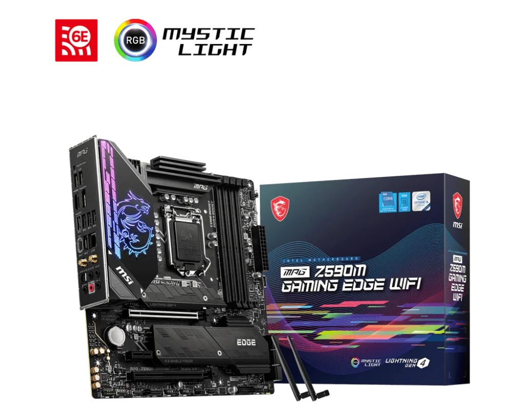 

MPG Z590M GAMING EDGE WIFI Motherboard 128GB DDR4 RAM Dual Chipset SATA Hard Drive Interface ATX for I3/I9 Desktop