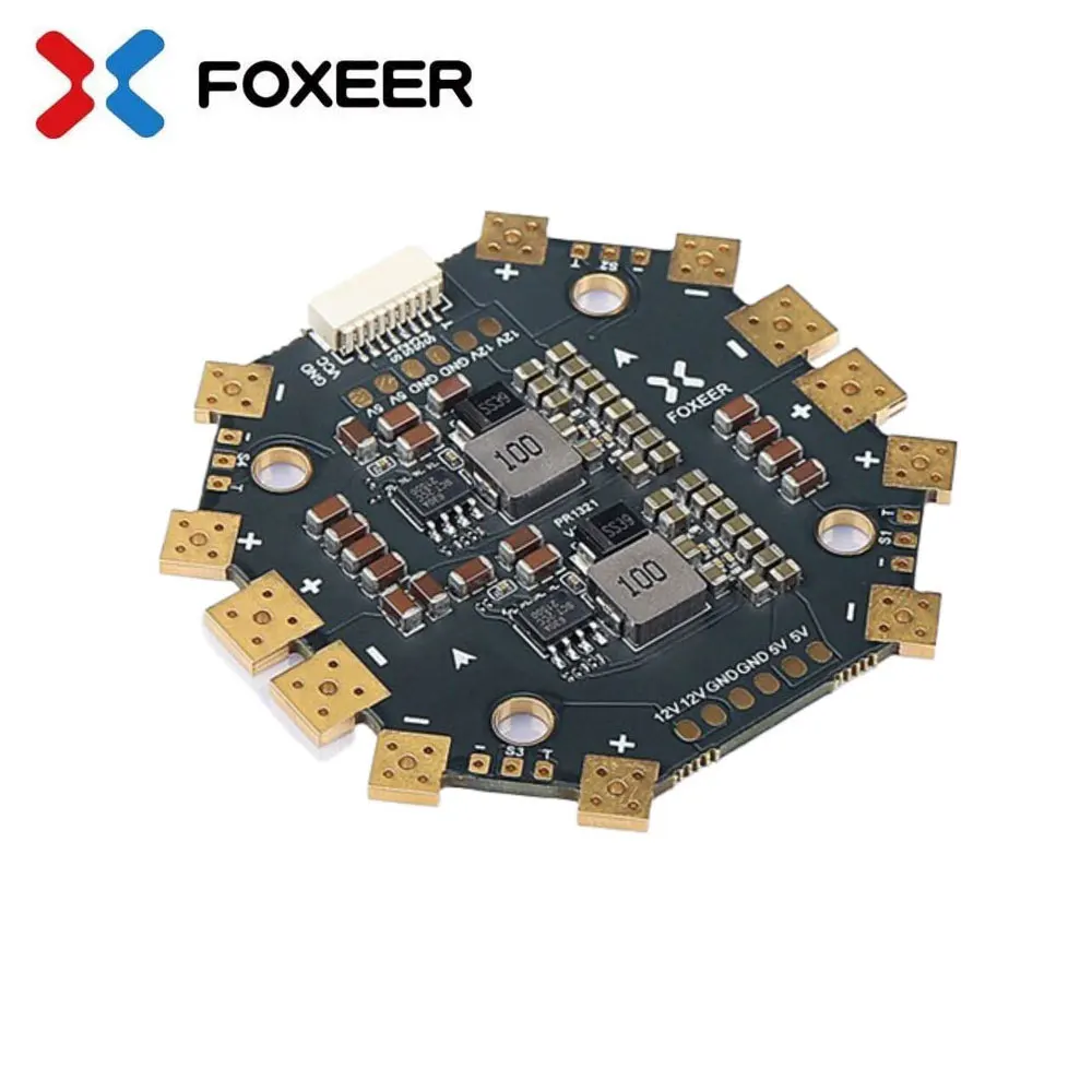 

Foxeer PDB400 8S 400A PDB Dual Battery Pad 12 Hubs for RC Multirotor Airplane Helicopter FPV Long Range Cinelifter DIY Parts