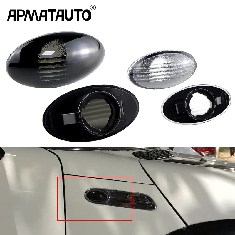 2Pcs Car Turn Signal Side Fender Marker Light Housing Cover Shell For Mini Cooper R50 02-06 R52 2004-2008 R53 02-06 Accessories