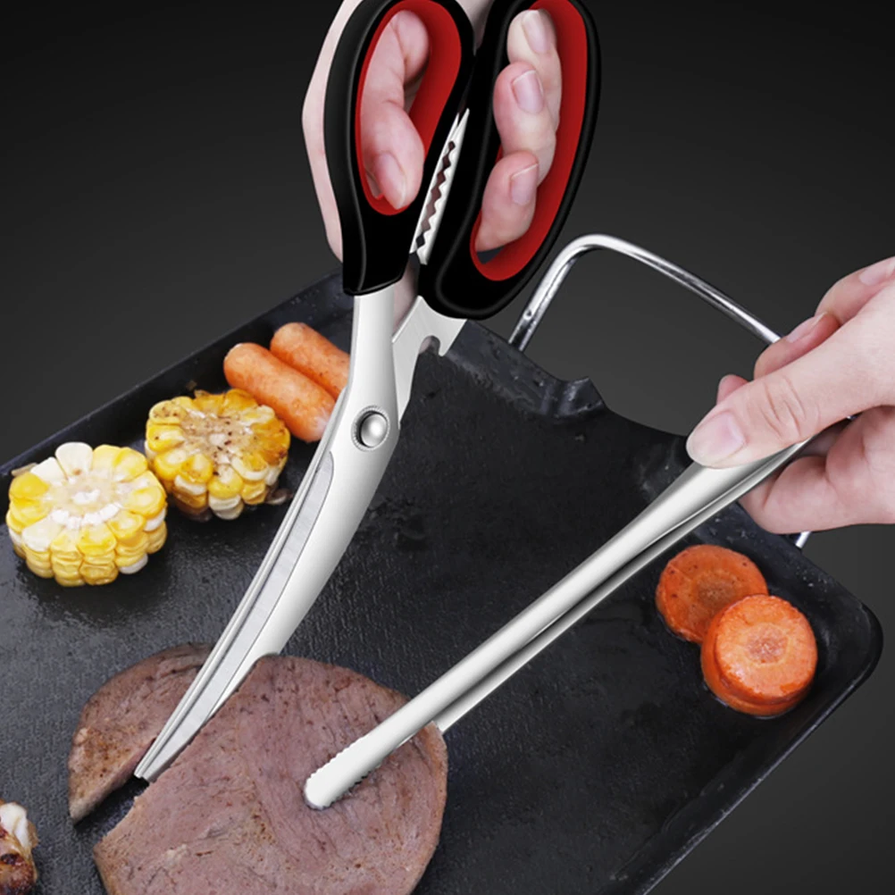 

2pcs Barbecue Tongs Grilling Scissors Stainless Steel Kitchen Gadgets Meat Clip Food Clamp for BBQ Party Home Use Durable Tools