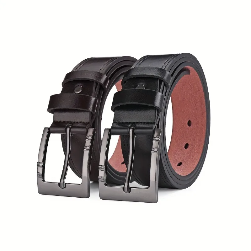 

Новый мужской ремень, высококачественный ремень с игольной пряжкой из сплава, модный деловой ремень для брюк для людей среднего и молодого возраста, мужской стиль