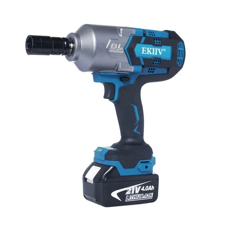 

EKIIV 600nm 1300n 18v 20v 3/4" Heavy Duty high Torque brushless motor electric ratchet impact wrench 1/2" cordless