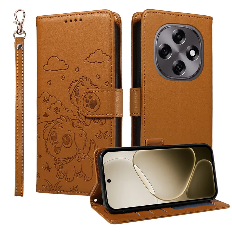 Luxury Cute Dog Anti-theft Wallet Flip Cover Case For OPPO F31 F29 F27 F25 F23 F19S K12X K13X Reno 5Z 6Z 5 6 Lite 5G Phone Cases #2