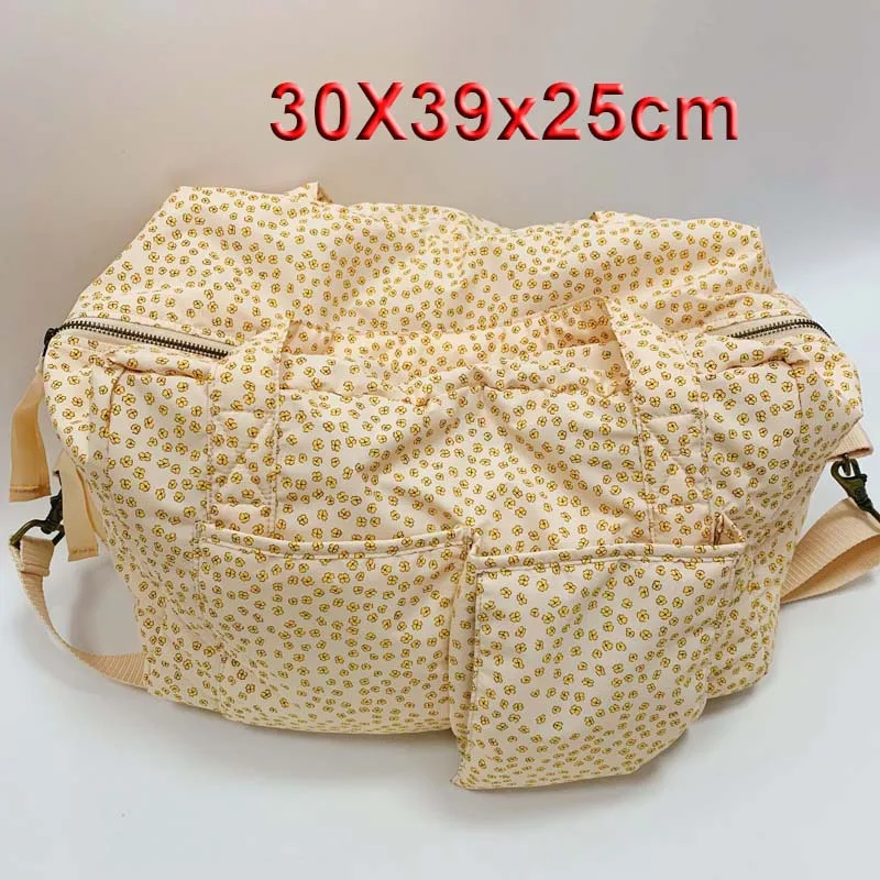 Bolso de mano con estampado para bebé, organizador de gran capacidad, bolsas de almacenamiento portátiles de viaje para pañales, toallitas, mochilas