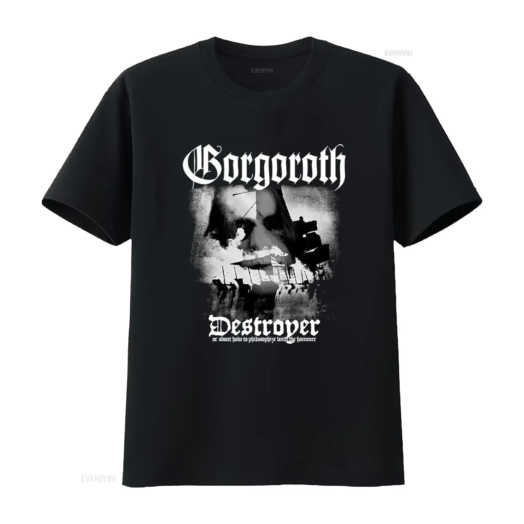 GORGOROTH Destroyer T Shirt XL Size with Azarath The Chasm Urgehal Urfaust Inquisition s Ideal for Metal Fans vintage Washed
