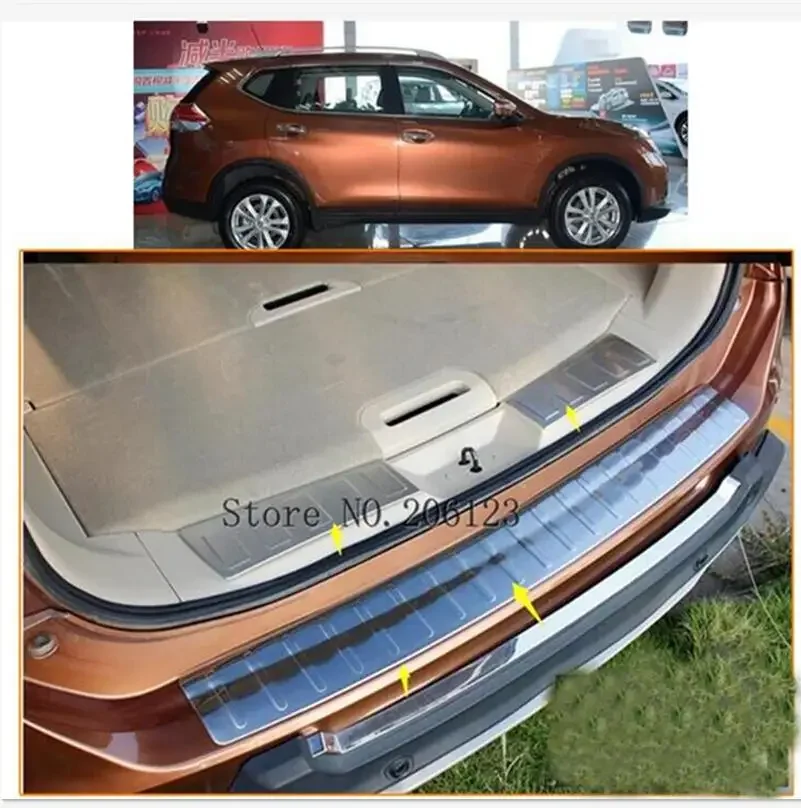 

Rogue Stainless Steel Rear Bumper Protector Sill Trunk Guard Cover Trim For Nissan X-Trail X Trail T32 2014-2016 Car Accessories