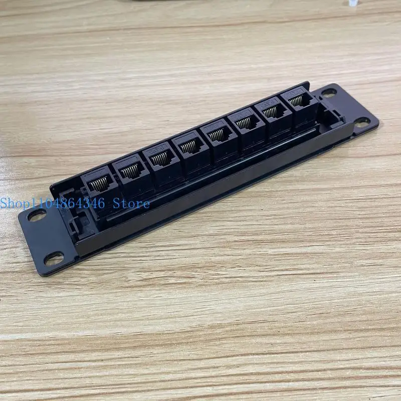 5asd Patch Panel 8 Port Cat6 with Inline Keystone 10G Pass-Thru Coupler Patch Panel