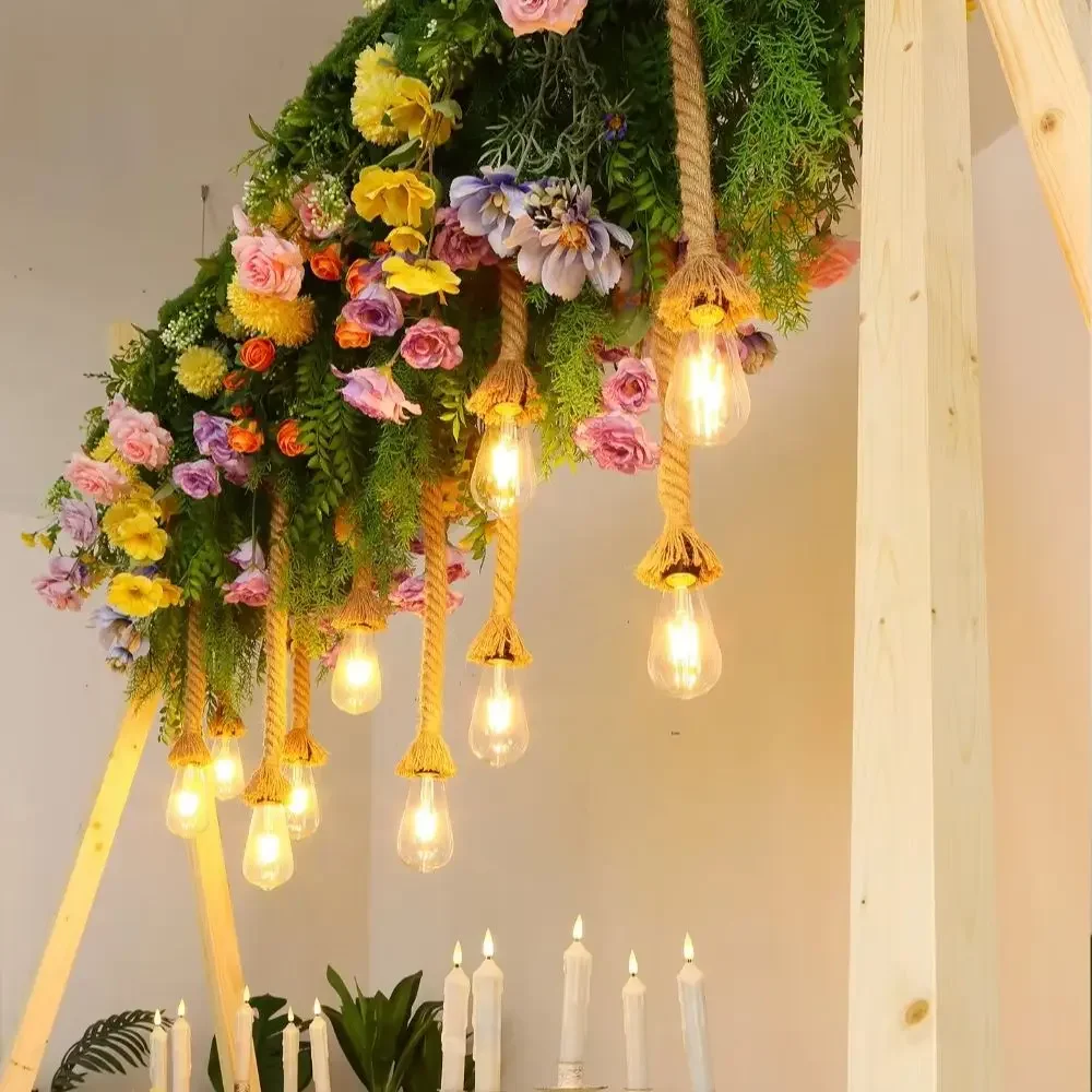 Creative Plant Pendant Light Camping-Style Party Table Western Restaurant & Homestay Decorative Lighting