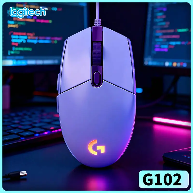 

Игровая мышь Logitech G102 Prodigy с регулируемым разрешением 200-8000 DPI, механическими кнопками и RGB-подсветкой – идеально для профессиональных ПК-геймеров