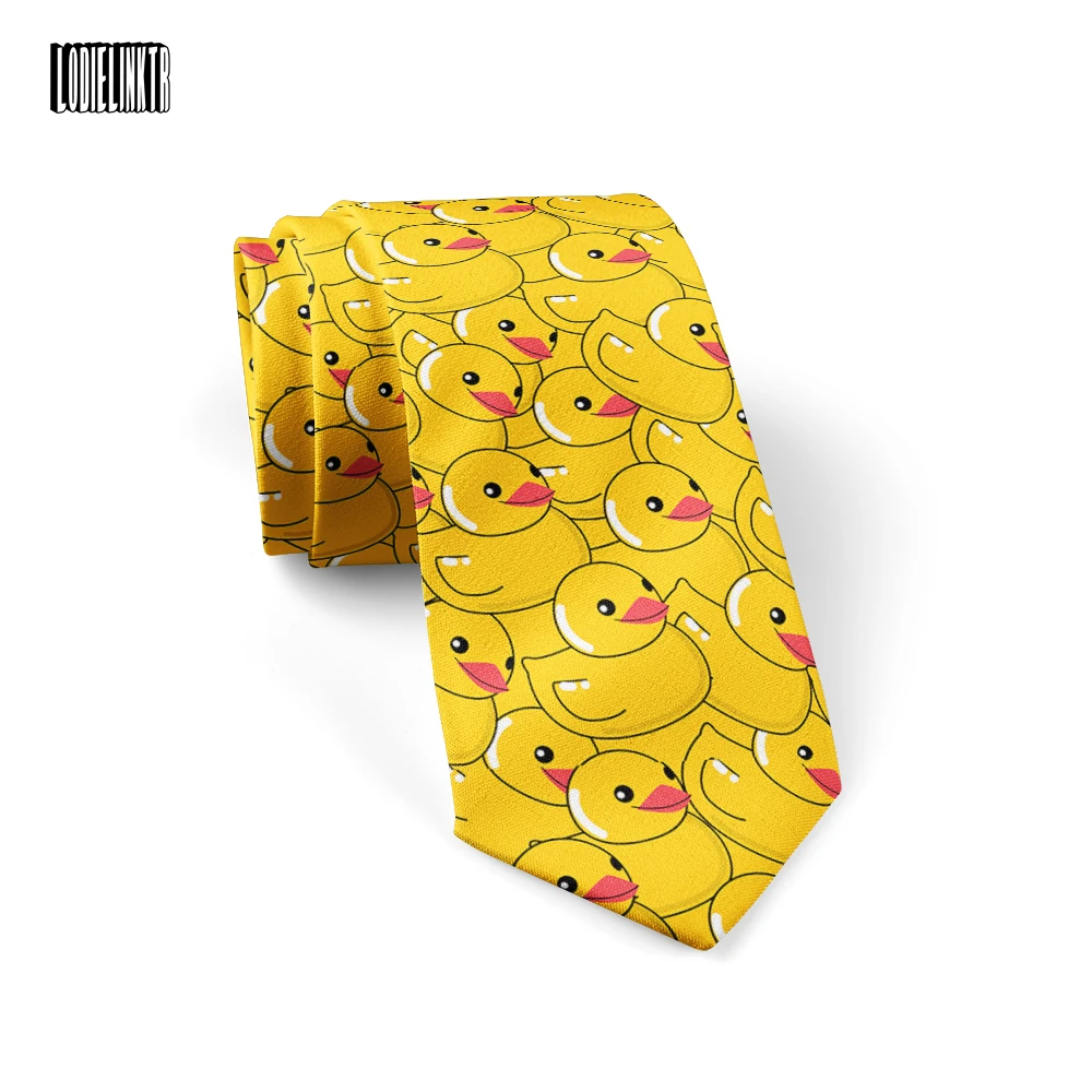 

Yellow Duck Cute Neckties For Adult 8cm Wide Polyester Business Shirt Suit Casual Party Accessories Fun Cartoon Ties Cosplay