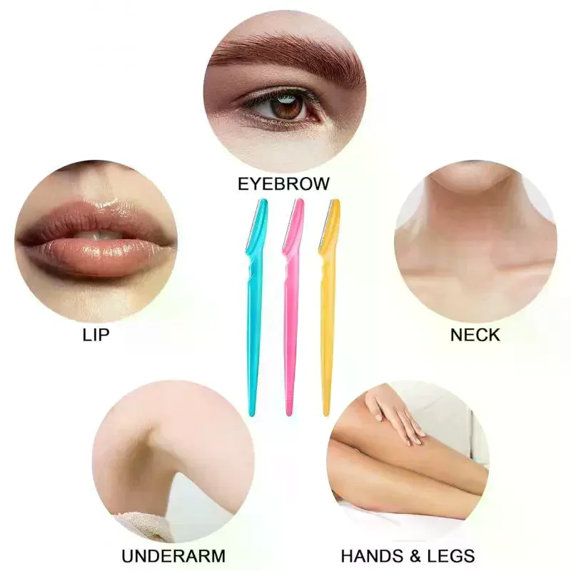 Brow Razor And Face Razor For Women And Men, Eyebrow Hair Trimmer And Shaver With Protective Cover,Safe 5/10/20Pcs