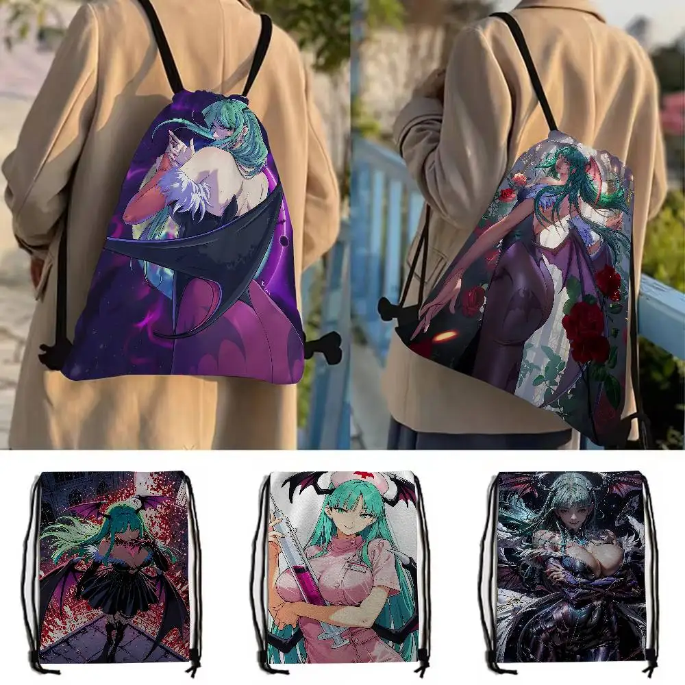 Girl Game M-morrigan Aensland 1 Piece Drawstring Bag Backpack, Adjustable Drawstring Backpack, Storage Bag, Drawstring Pocket