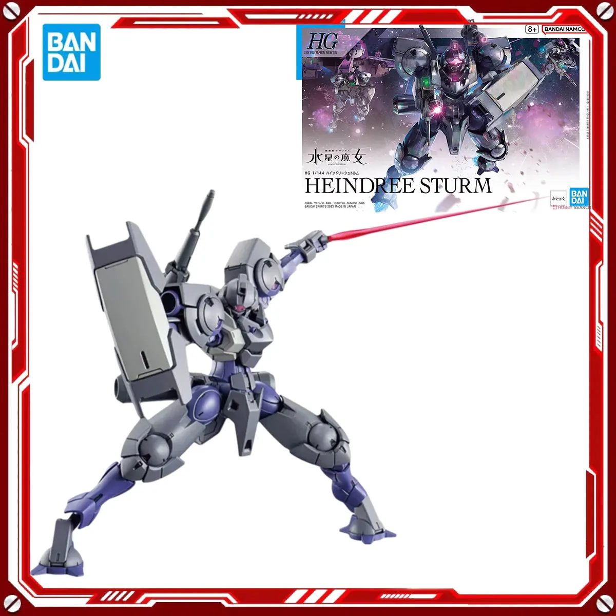 

Bandai Genuine Gundam Crystal Witch Anime Model Kits Heindree Sturm Toys HG TWFM Action Figure Assembly Model Christmas Present