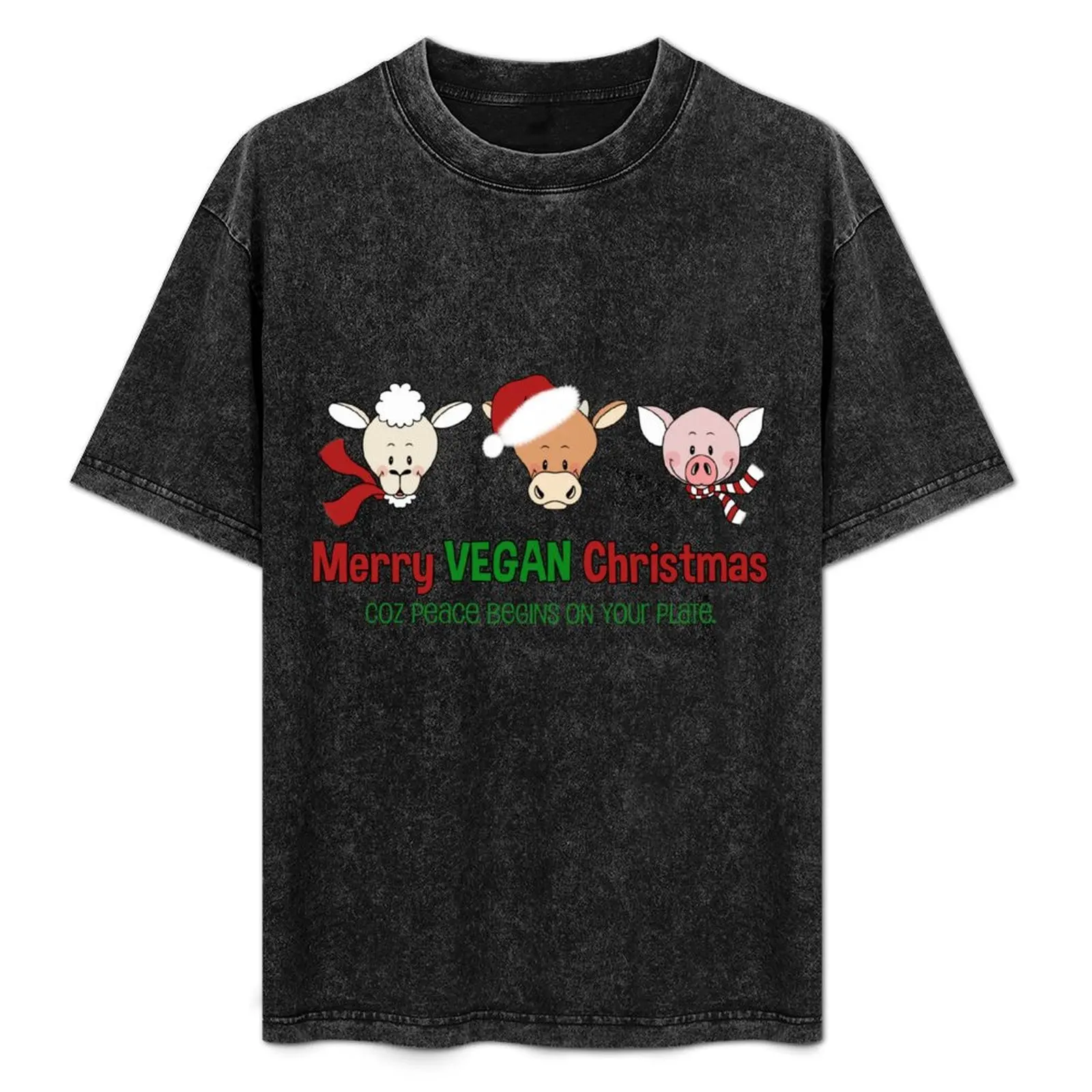 

Merry VEGAN Christmas T-Shirt sports fans graphic shirts plain white t shirts men