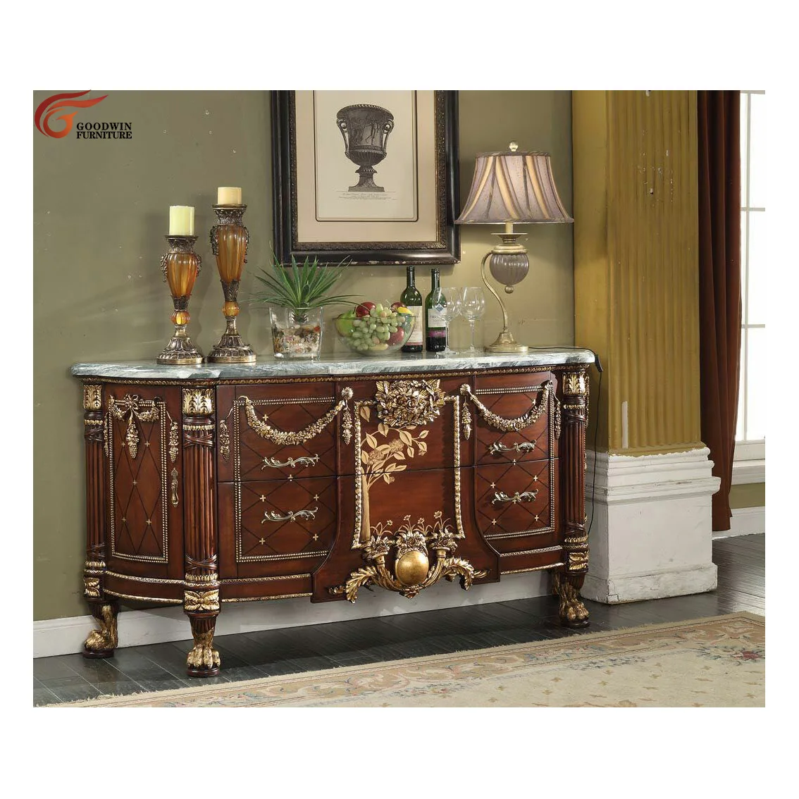 Goodwin Factory Price Classic Style Dining Room Decoration Dining Room Accessories Side Cabinet GGM341-353