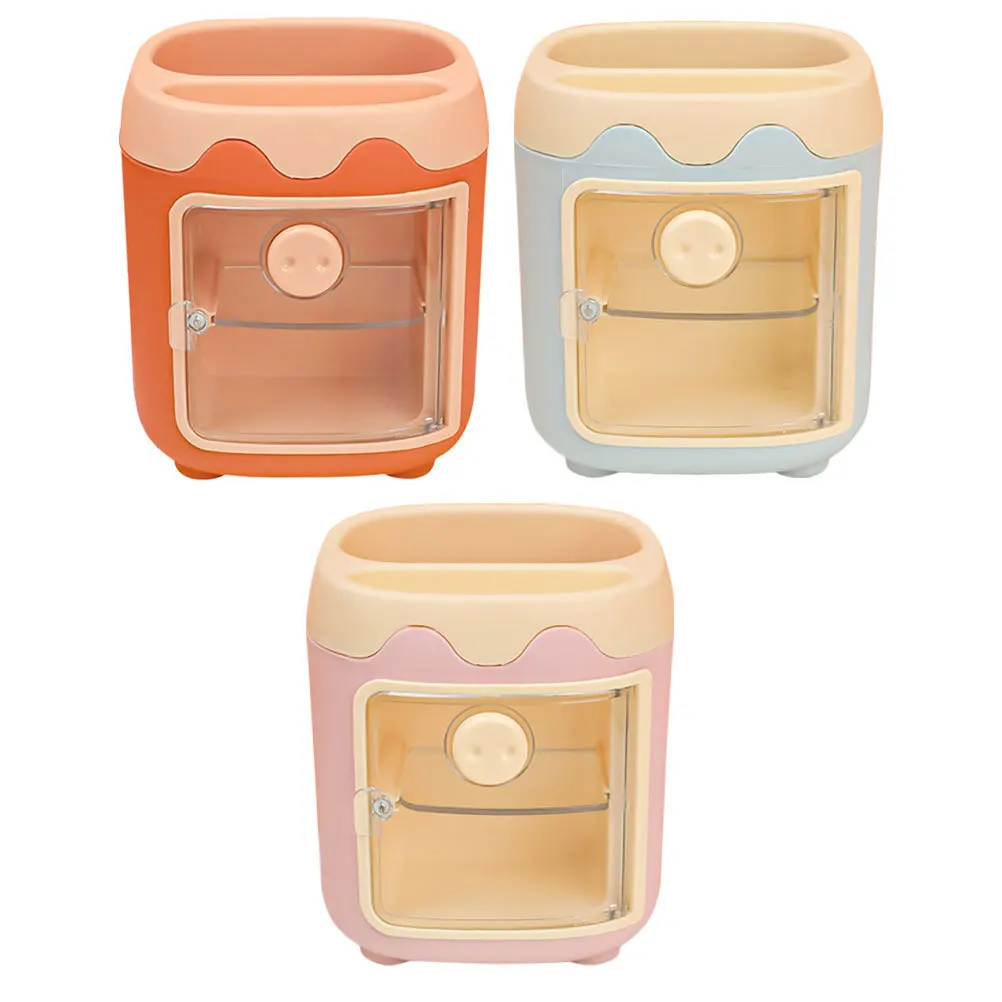 3 قطعة حامل الكرتون رائعتين متعدد الشبكة المنظم سعة كبيرة سطح المكتب حاوية القلم مكتب المنزل القرطاسية المدرسية