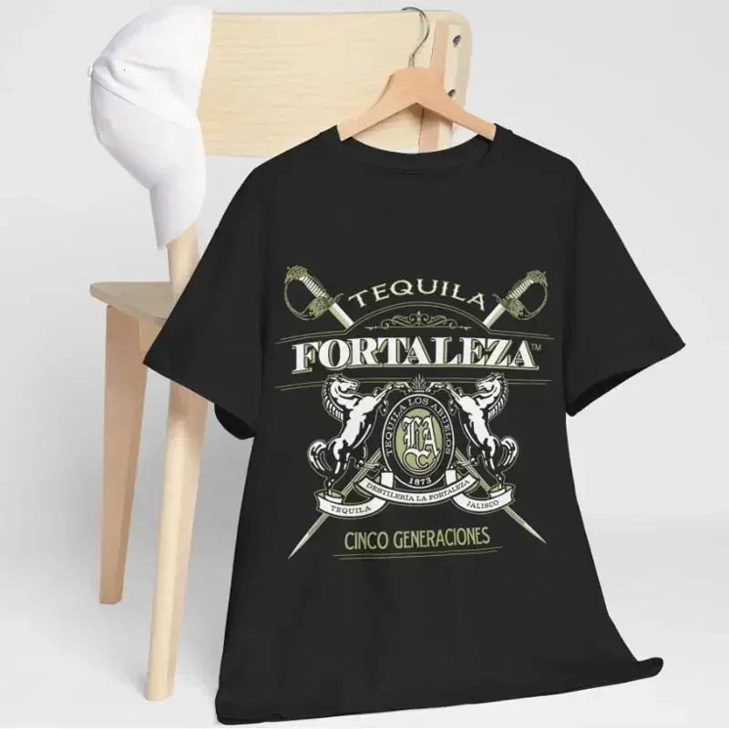 Soft Cotton T Shirt Fortaleza Mexican Tequilar Black size S 5XL