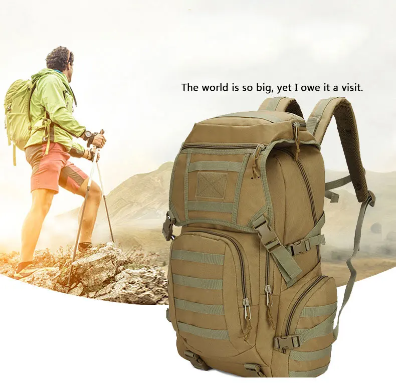 Taktische Rucksack Überleben Tasche Jagd MOLLE Rucksack GYM Für Männer EDC Outdoor Reise Wandern Rucksack Camping Trekking Rucksack – Detail 2