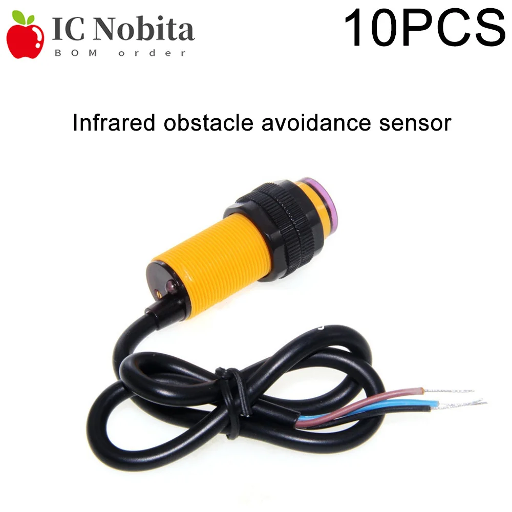 10PCS E18-D80NK IR Infrared Obstacle Avoidance Sensor Switch Reflective Photoelectric Detector 3-80cm Range