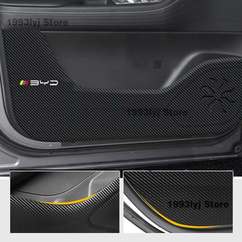 Car Door Anti-dirty Anti-kick Mat Pad Cushion Sticker Garnish Decoration Car-styling For BYD Atto 3 Yuan Plus EV Accessories