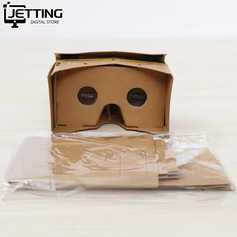 Cardboard For Virtual Reality Glass DIY Ultra Clear Viewing 3D VR Glasses Movies for iPhone SmartPhone Headset Home Film Device