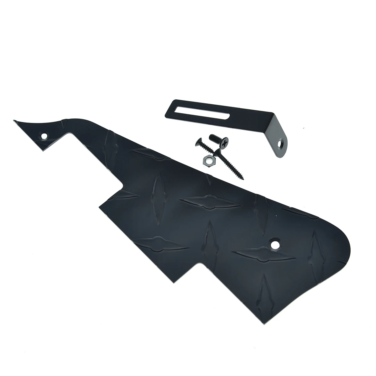 Dopro Diamond Plate LP Electric Guitar Pickguard Aluminum Scratch Plate with Bracket and Mounting Screws for Epiphone Les Paul