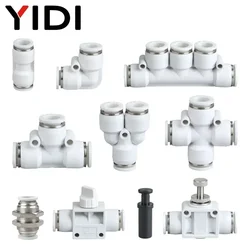 10pcs Pneumatic Air Connector Compressor Pump Hose Tube Fitting Fittings Set Pipe Quick Connectors Adapter Kit 8mm 6mm 4mm 12mm