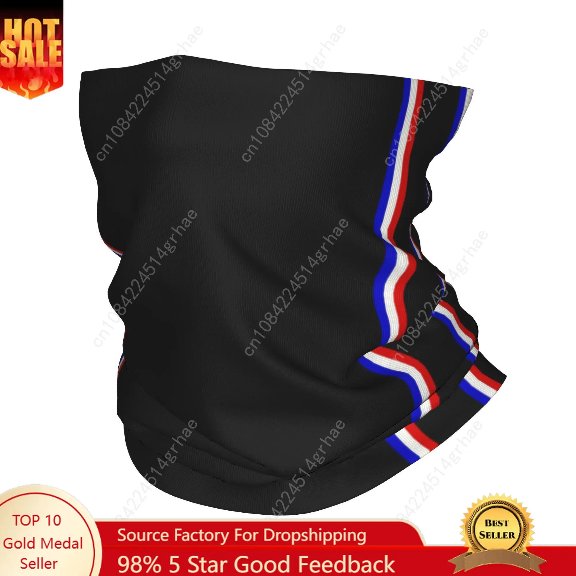 

Custom French Flag Stripes Winter Headband Neck Warmer Men Women Ski Hunting Tube Scarf France Patriotic Face Bandana Gaiter