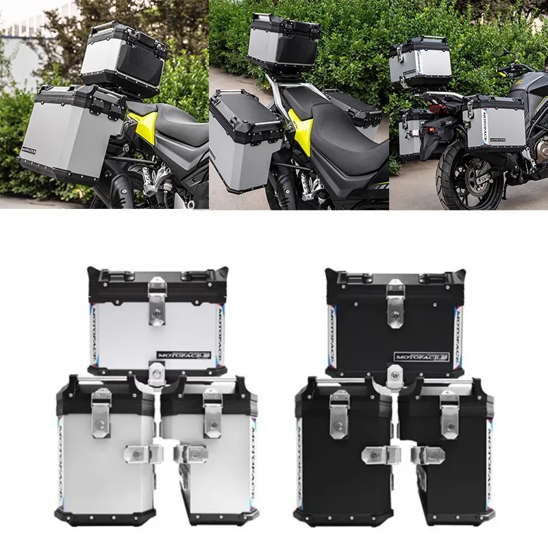 

Motorcycle Trunk Side Panniers Case Top Luggage Box Bag Storage Moto Rear Helmet Topcase Accessories for QJMOTOR 650