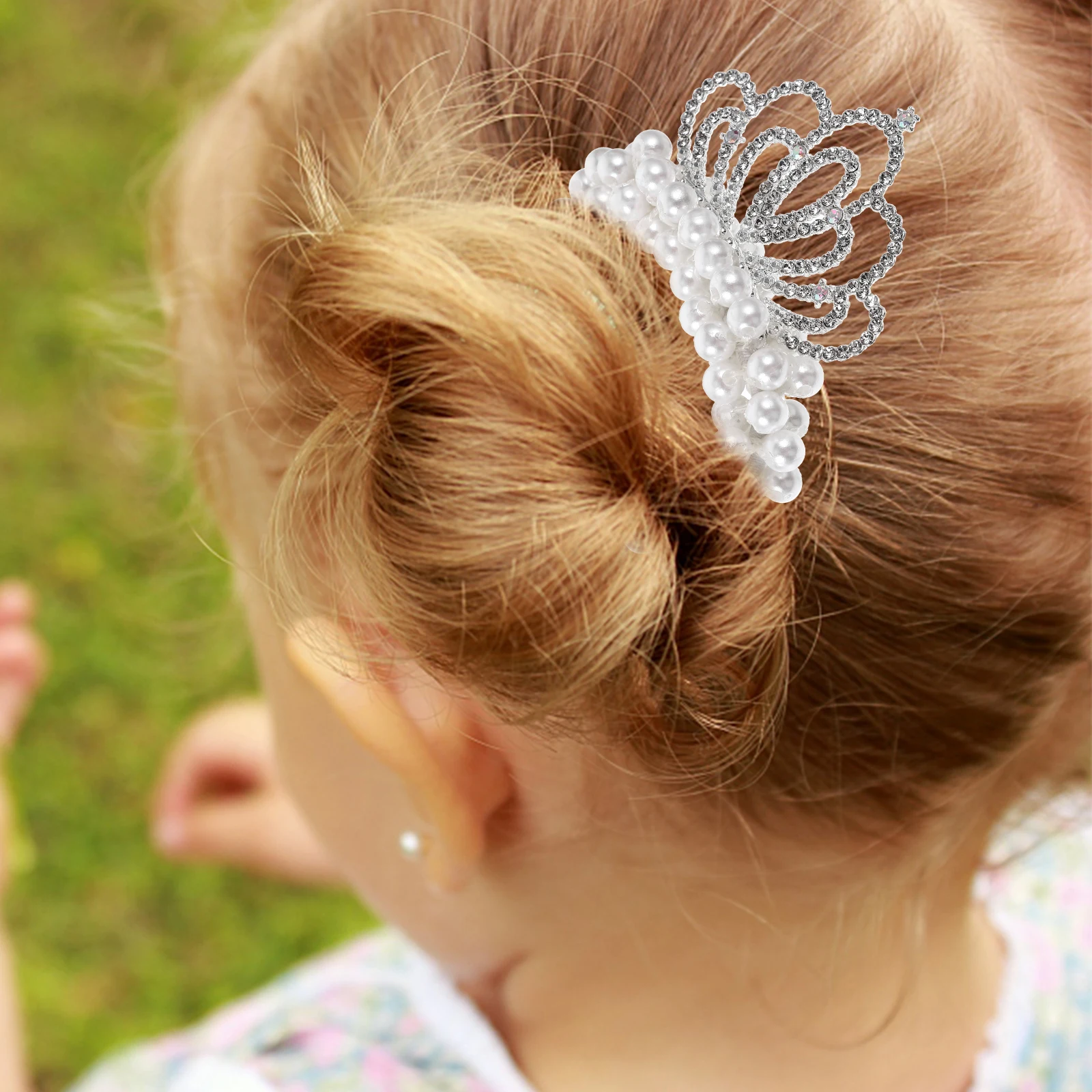 

Pearl Crown Hair Tie Accessories for Girls Elastic Ponytail Holder Beaded Scrunchies Decorative Pearl Beads Hair Ties Child