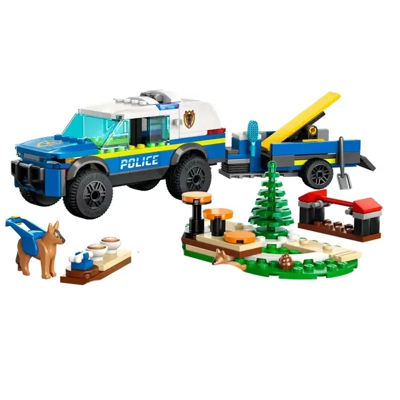 

Compatible Sets City Series Building Blocks Mobile Police Car Robust SUV Training Dog Children's Toys Assembling Gift 60369