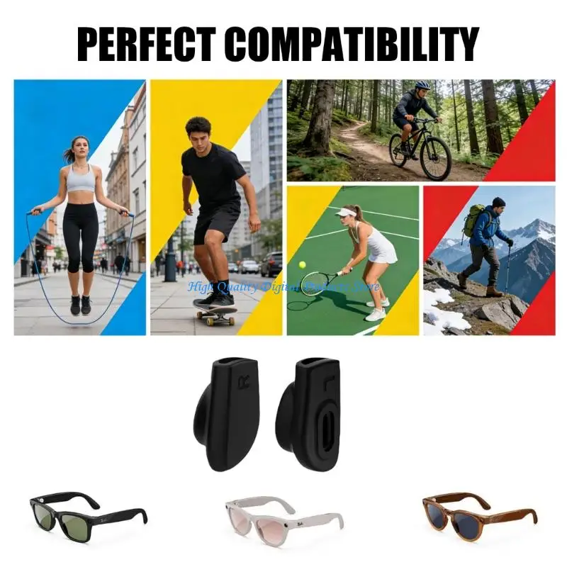 

U2JE Soft Silicone Eyeglass Holders Comfortable Designs Retainers Prevent Slipping for Running Cycling & Outdoor Activity
