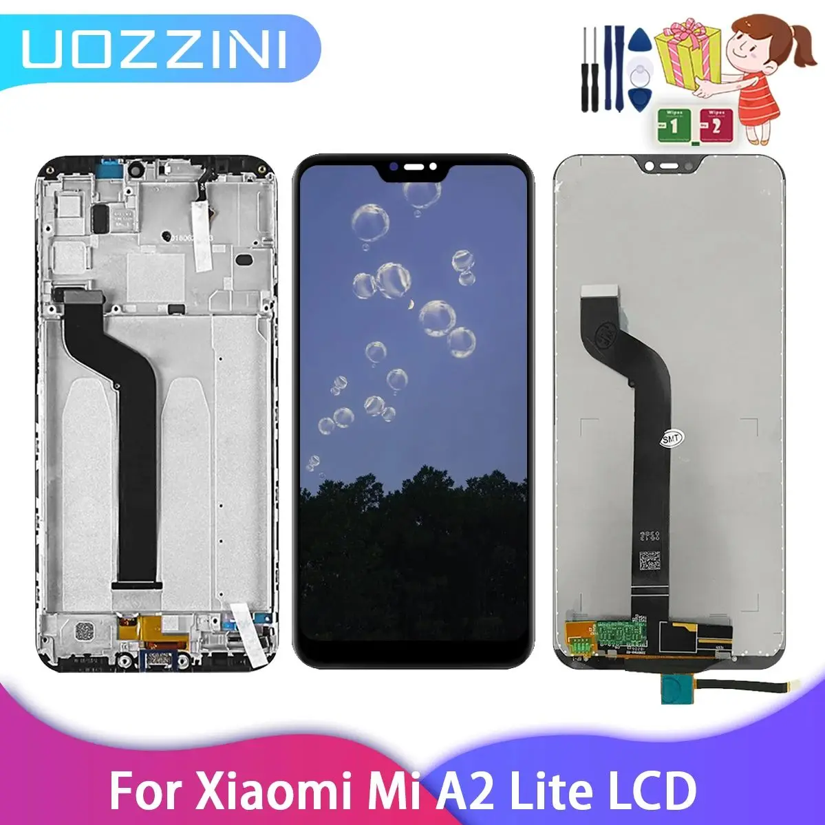 Tested 5.84 inch Display For Xiaomi Mi A2 Lite Display Touch Screen Digitizer Replacement For Xiaomi Redmi 6 Pro LCD Mi A2 Lite