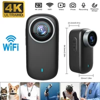 Cámara deportiva con pulgar WiFi 4K para motocicleta, grabadora DV impermeable para ciclismo, atracción magnética, videocámara pequeña portátil para exteriores