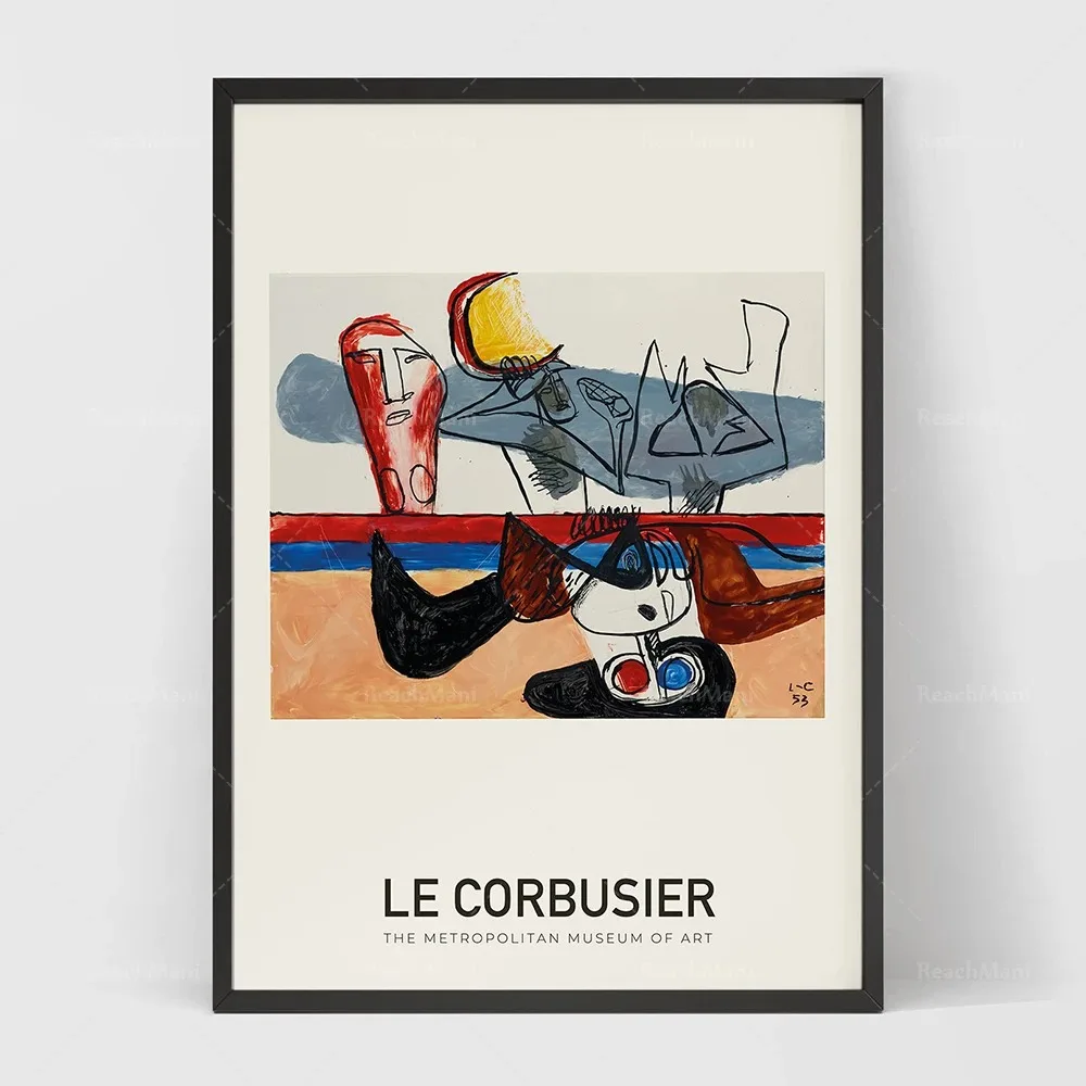 Le Corbusier Exhibition Museum Canvas Abstract Art Printmaking Residential Decoration by Cubist Artists