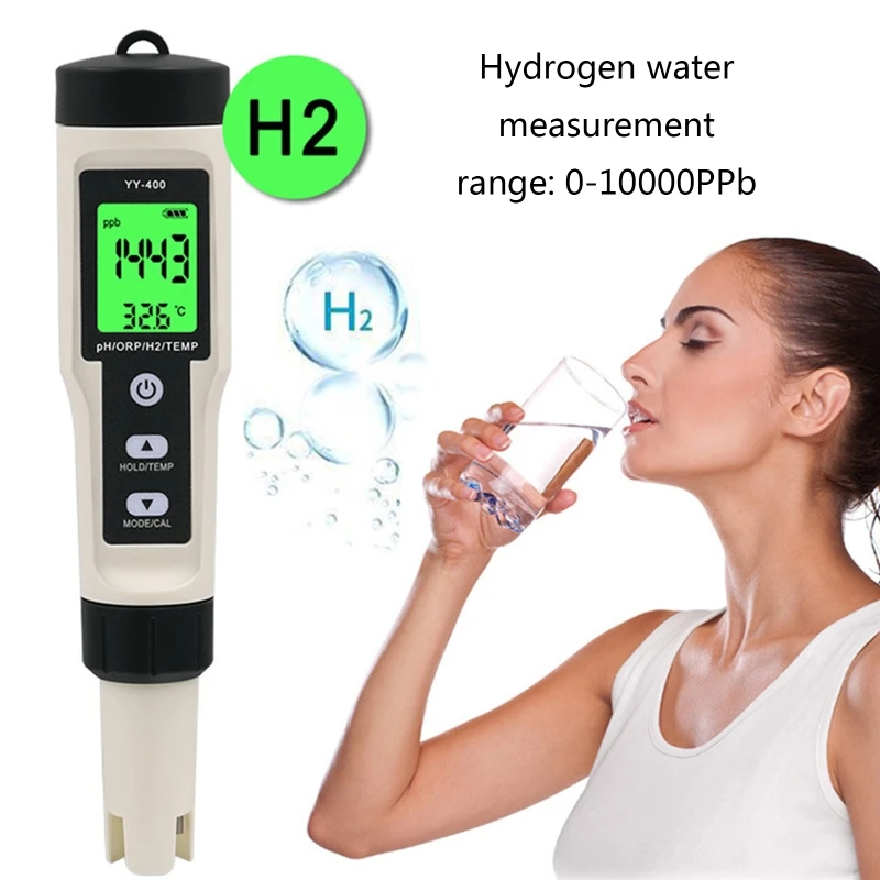 4-in-1 PH Meter Tester Digital Water Quality Test Meter pH ORP TEMP Test Pen High Accuracy for Drinking Water