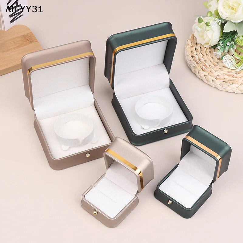 WGy1PC Jewelry Box High End Leather Ring Box Jewelry Box, Valentine's Day, Mother's Day, Birthday Party Gift Box