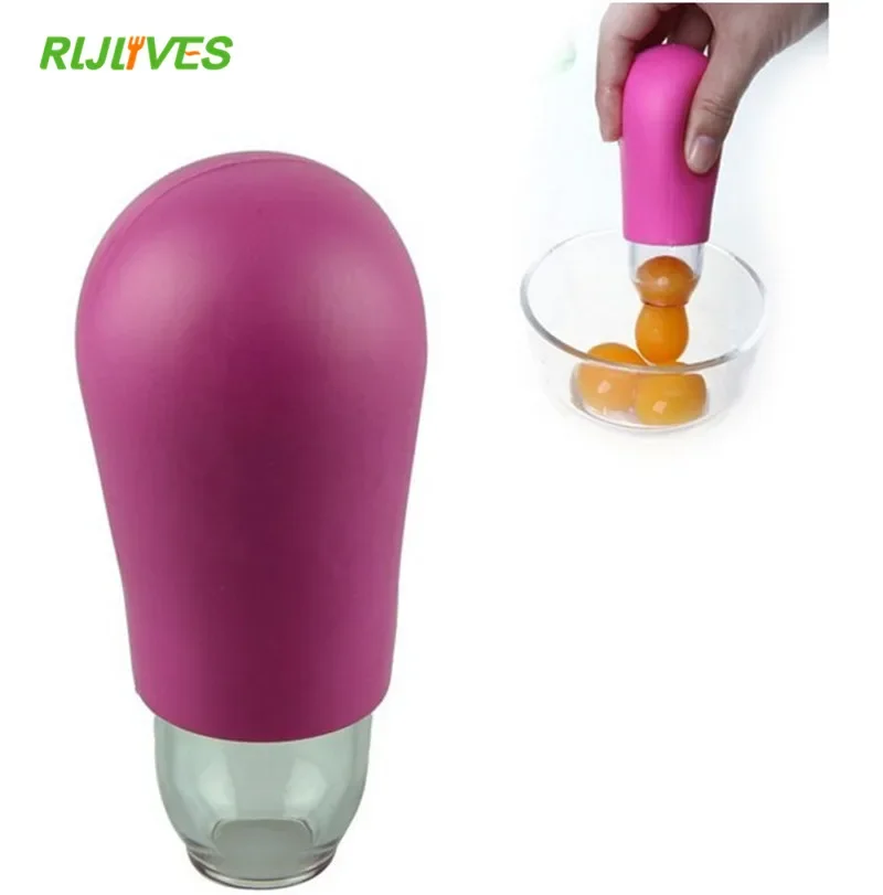 1Pc Yolk Separator Egg Tool Silicone + PP Eggs Separator Egg White And Yolk Separator