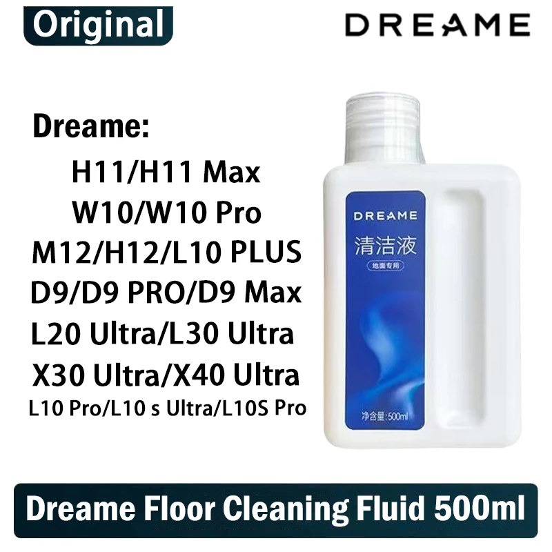 Solución de limpieza Original Dreame L10s Pro Ultra Heat / X40 Ultra/ X30 W10 Pro Aspiradora Líquido especial para limpieza de pisos 500ml