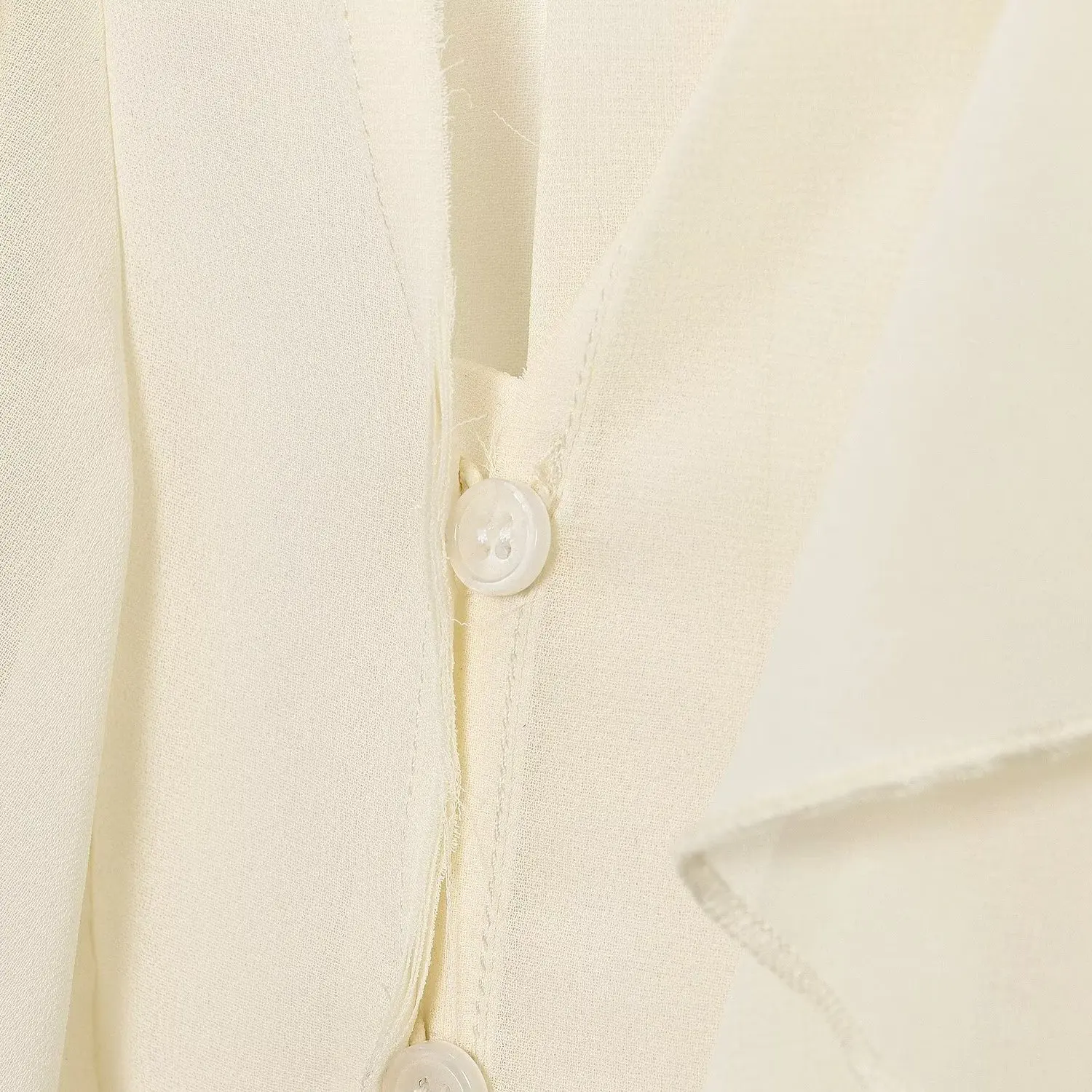 

Korejepo New Women Clothing European American Style Fashion Vacation Style Elegant Ruffle Edge V-neck Long Sleeved Shirt Top