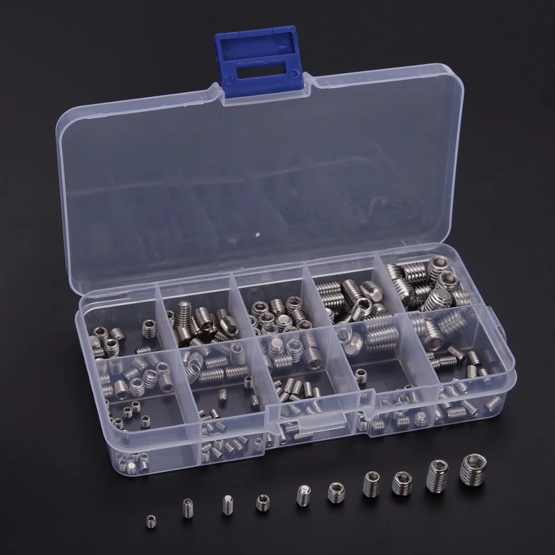 Kit surtido de tornillos de acero inoxidable 200, juego de tornillos de tubo hexagonal, M3/M4/piezas/M5/M8, 304 M6