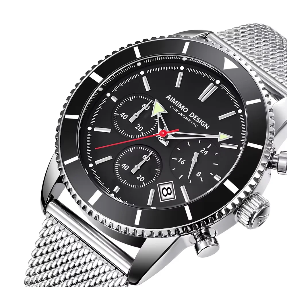 Men's Analog Quartz Chronograph Watch, Waterproof Design