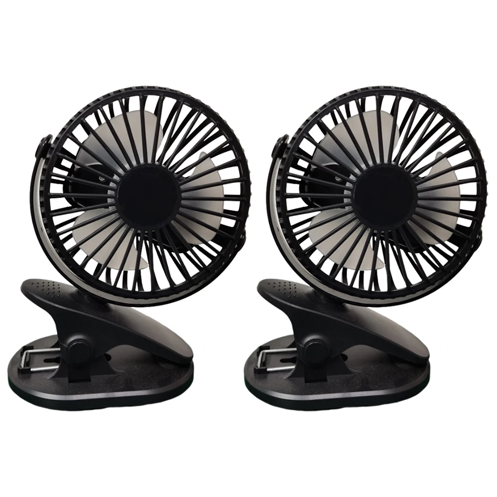 

Portable Clip On Fan for Tent, Dorm, Office - Low Noise, USB Charging, Small Personal Fan