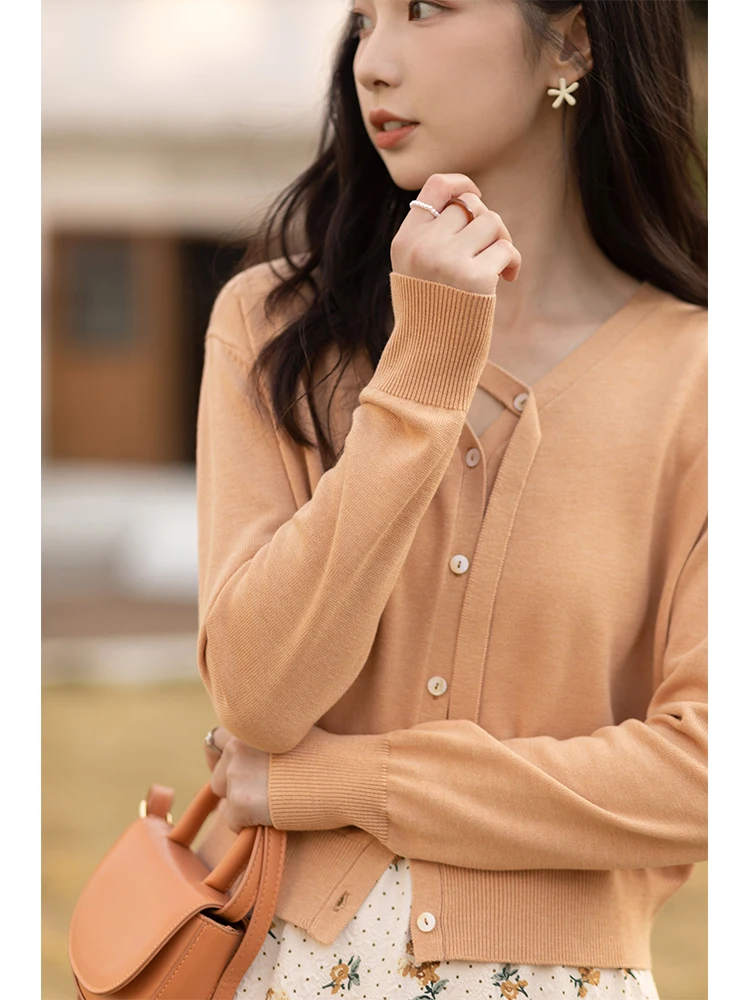 MISHOW Sweater for Women Spring Long Sleeve New Elegant Fashion Knitted Shirts Female Cardigans MXB11Z0274