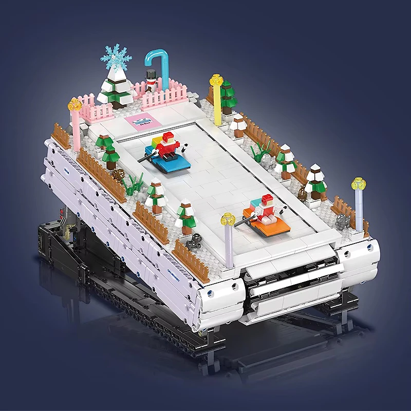 MOULD KING Snow World Sports Ski Resort And Climbing Centre Model 10158 Ice Skating Rink Building Block Brick Children Toys Gift