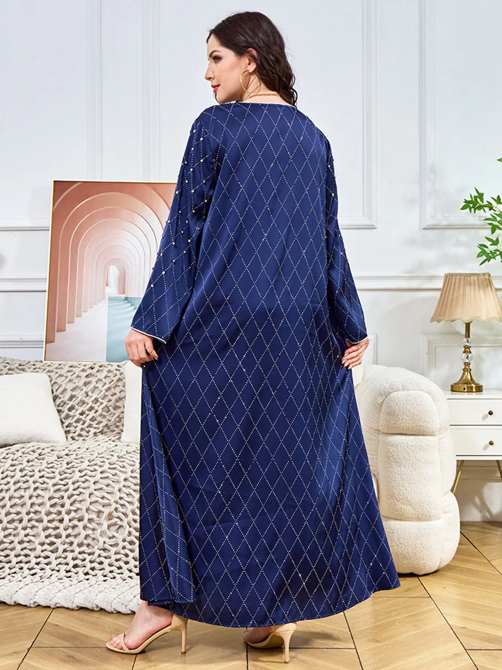 Oriente médio moda robe vestidos de manga longa retro dubai vestido de festa feminino muçulmano elegante vestido de noite