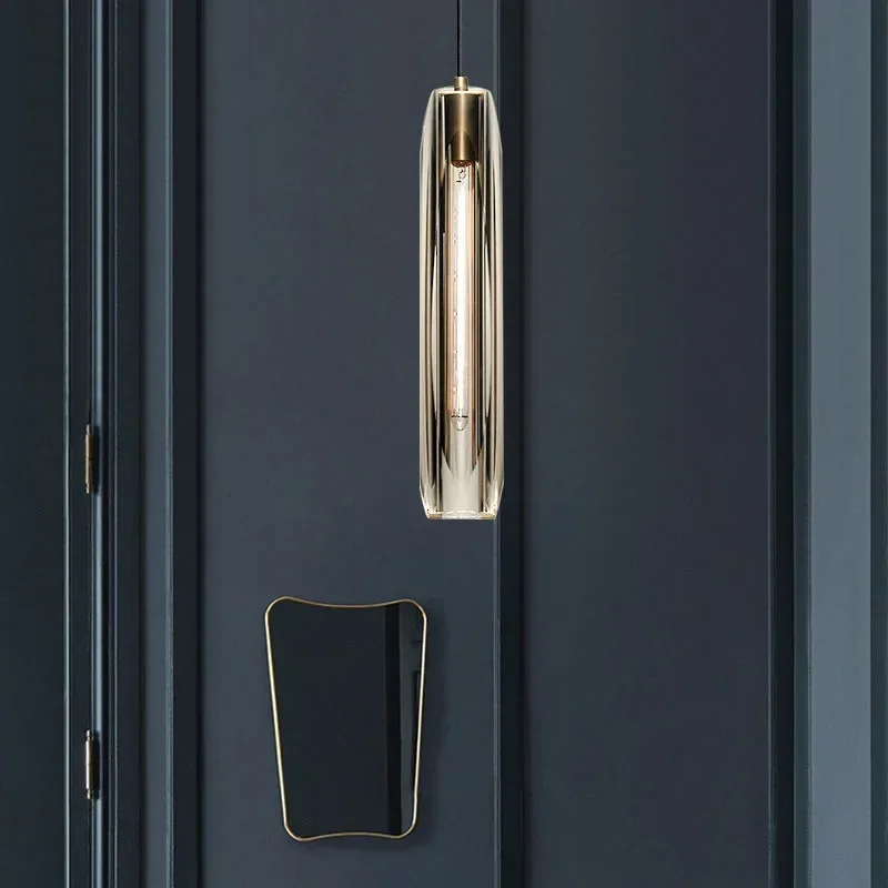 

SANDYHA Nordic Crystal Ceiling Chandelier All Copper LED Pendant Light for Modern Bedroom Living Room Dining Table Elegant Home