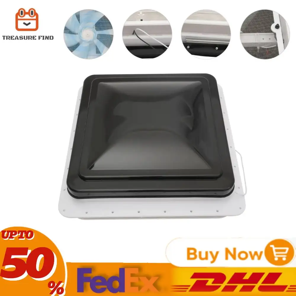 Roof Hood Roof Hatch Hinged Window waterproof and dustproof for Caravans or Motorhomes 42x42cm